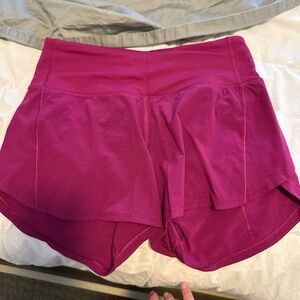 Barley worn Lululemon Maroon Shorts
